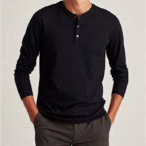 Men’s Bonobos Pima Performance Long Sleeve Henley - Black - Size M